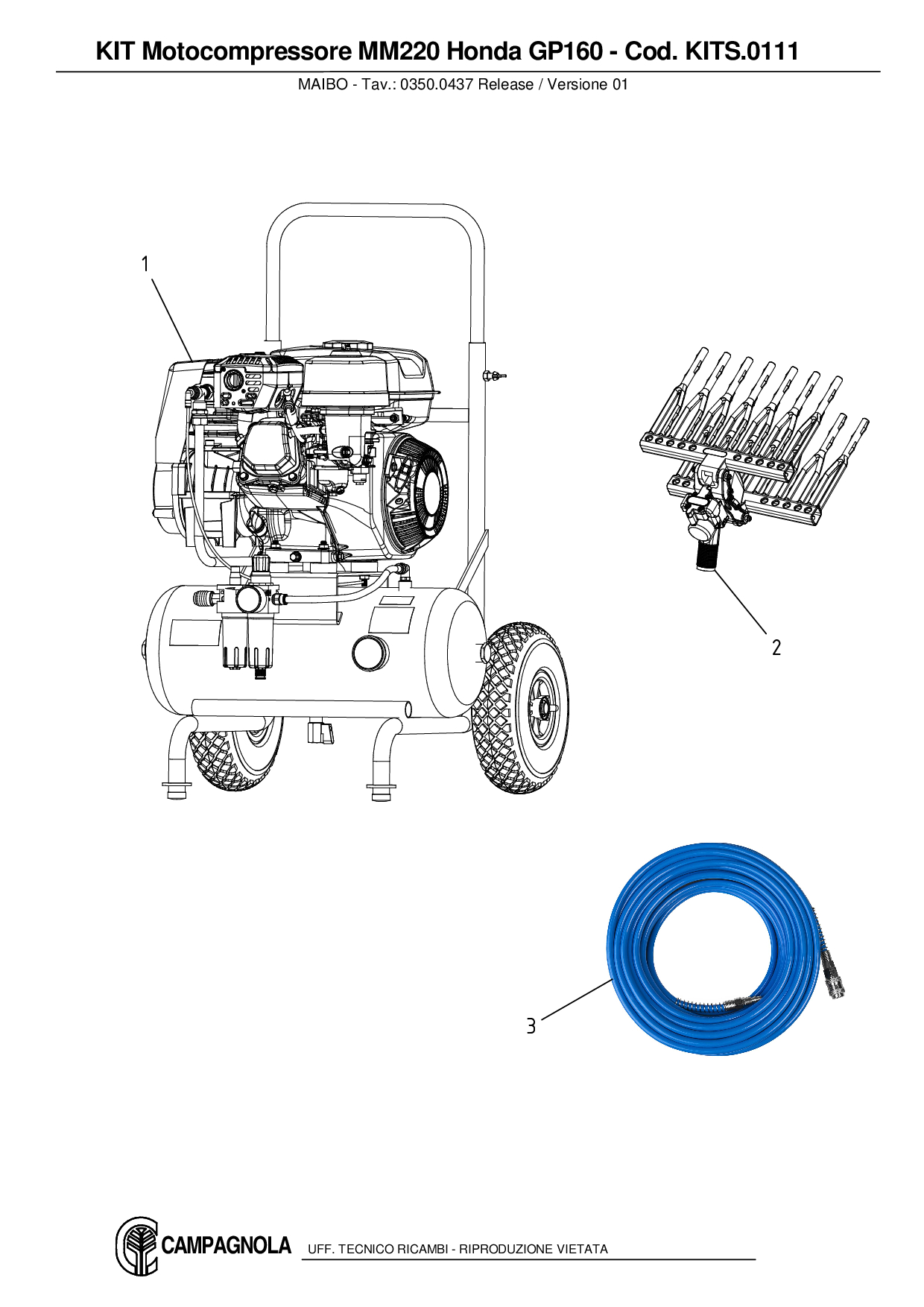KITS.0111_KIT Motocompressore MM220 Honda GP160